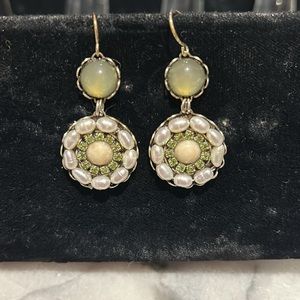 Pearl and Peridot Earrings-Boutique